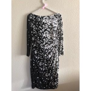 Lauren Ralph Lauren Black and White Floral Dress